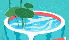 立夏吃瓜简笔画,简笔画中的夏日食趣